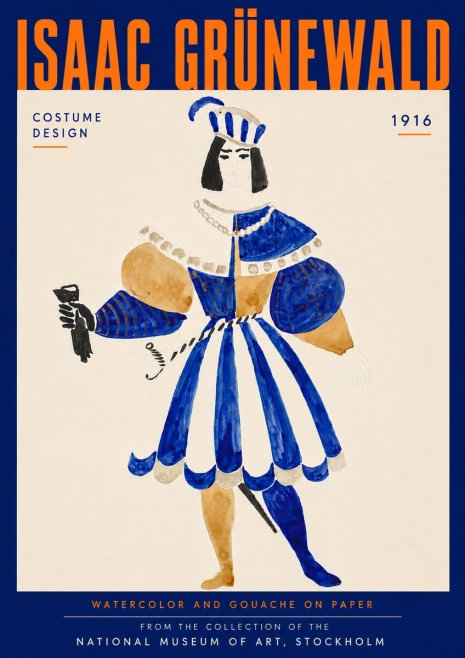 Isaac Grünewald Costume Design III No5 - Poszter