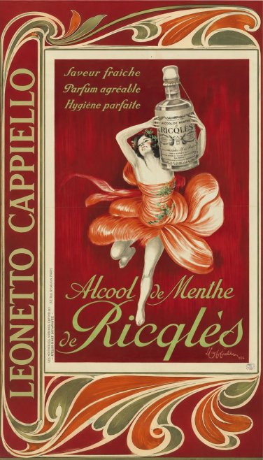 Leonetto Cappiello Alcool De Menthe De Ricqlès I No2 - Poszter