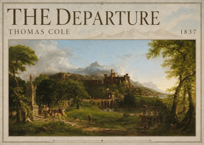Thomas Cole The Departure II No3 - Poszter