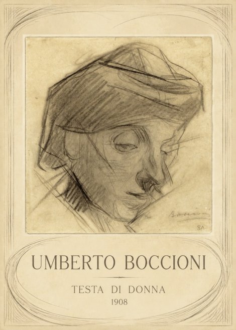 Umberto Boccioni Testa Di Donna No4 - Poszter