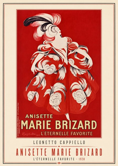 Leonetto Cappiello Anisette Marie Brizard - L'éternelle Favorite No1 - Poszter