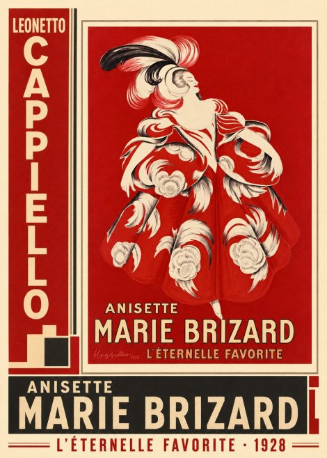 Leonetto Cappiello Anisette Marie Brizard - L'éternelle Favorite No3 - Poszter