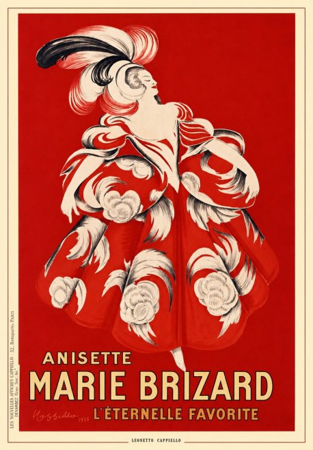 Leonetto Cappiello Anisette Marie Brizard - L'éternelle Favorite No5 - Poszter
