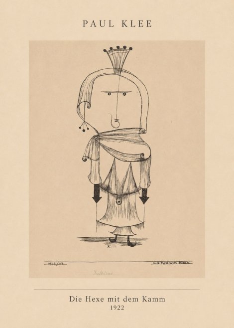 Paul Klee Die Hexe Mit Dem Kamm No4 - Poszter