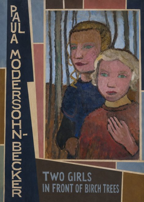 Paula Modersohn-Becker Two Girls in Front of Birch Trees No5 - Poszter