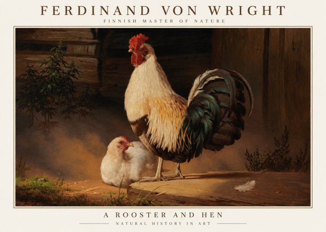Ferdinand von Wright Cock and Hen No6 - Poszter
