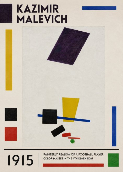 Kazimir Malevich Painterly Realism of a Football Player Color Masses in the 4Th Dimension No1 - Poszter