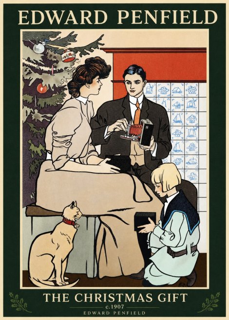 Edward Penfield The Christmas Gift No1 - Poszter