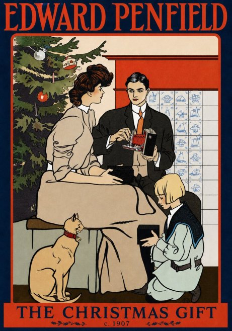 Edward Penfield The Christmas Gift No2 - Poszter