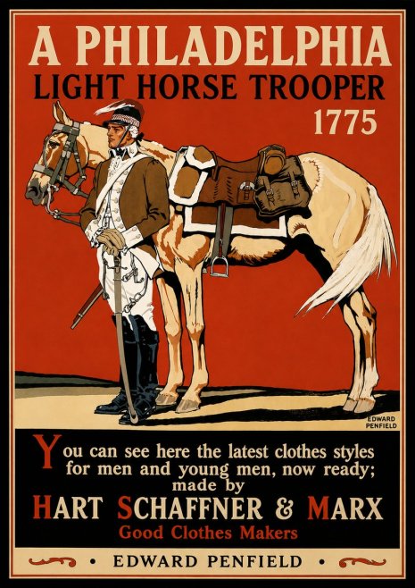 Edward Penfield A Philadelphia Light Horse Trooper 1775 No4 - Poszter