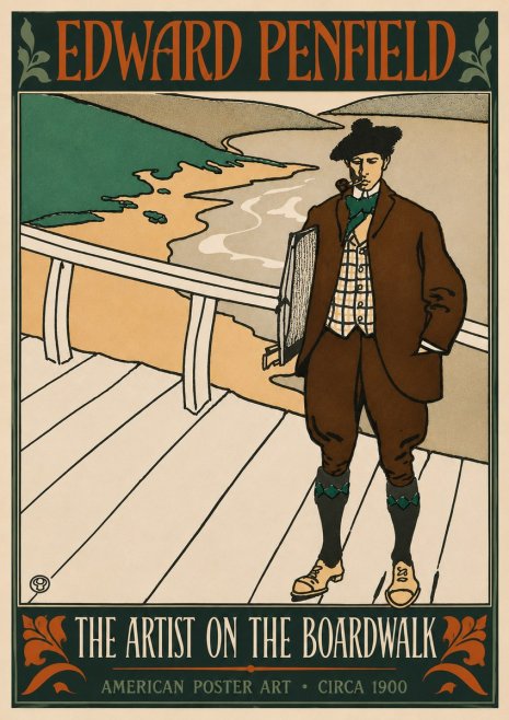 Edward Penfield The Artist on the Boardwalk No4 - Poszter