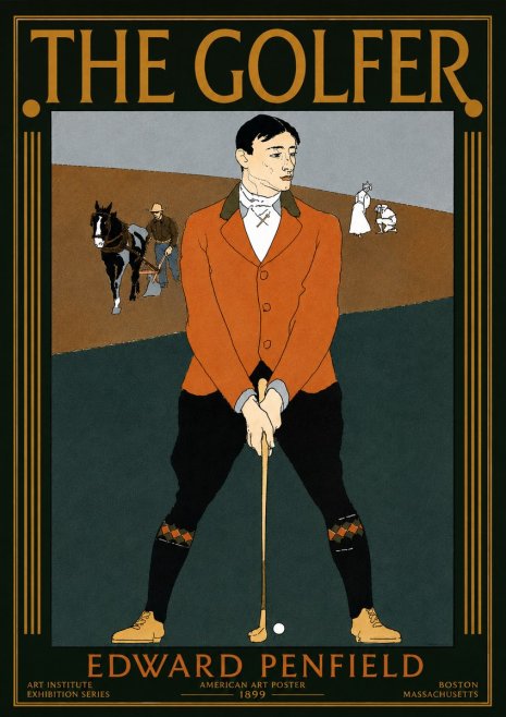 Edward Penfield The Golfer No4 - Poszter