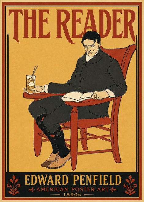 Edward Penfield The Reader II No6 - Poszter