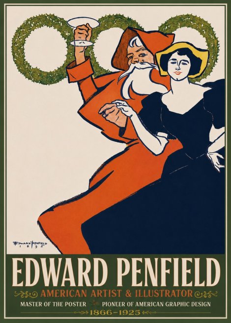 Edward Penfield Christmas. Cheer No3 - Poszter