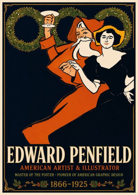 Edward Penfield Christmas. Cheer No4 - Poszter