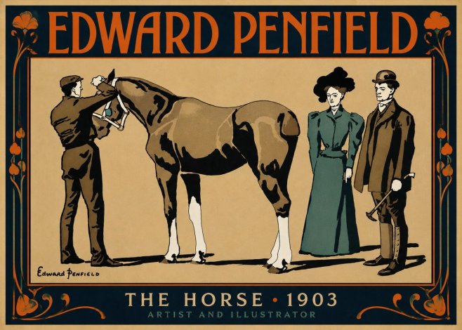 Edward Penfield The Horse No6 - Poszter