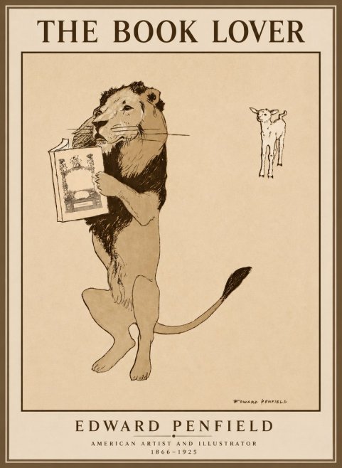 Edward Penfield The Book Lover No1 - Poszter