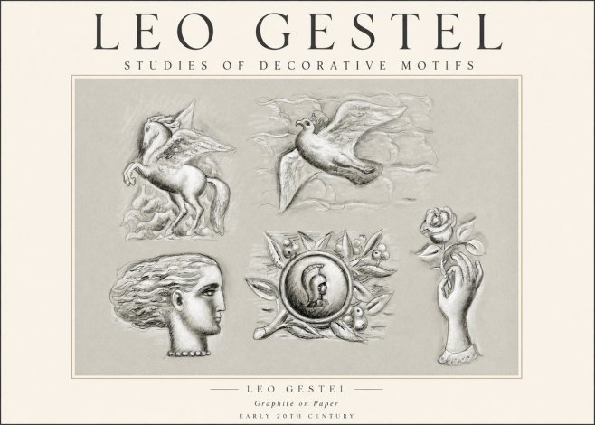Leo Gestel Studies of Decorative Motifs No1 - Poszter