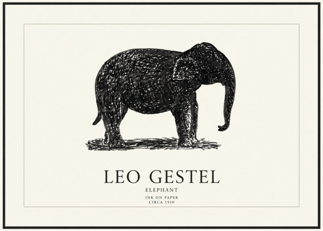 Leo Gestel Elephant No1 - Poszter