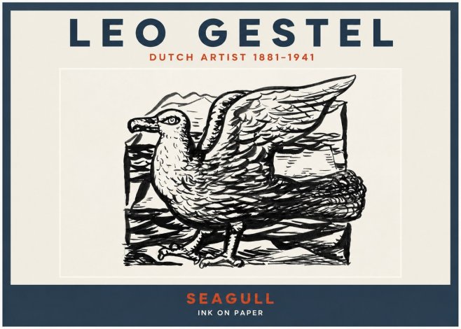 Leo Gestel Seagull No2 - Poszter