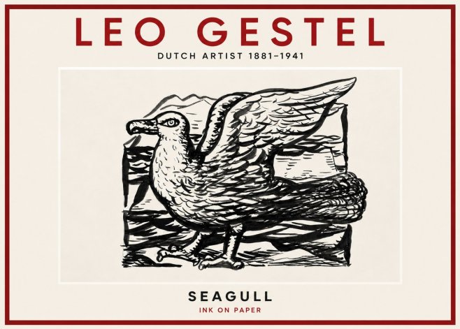 Leo Gestel Seagull No4 - Poszter