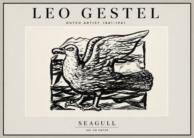 Leo Gestel Seagull No6 - Poszter