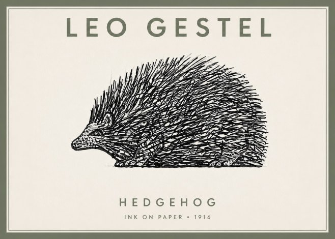 Leo Gestel Hedgehog No2 - Poszter