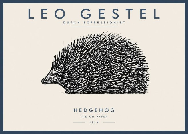 Leo Gestel Hedgehog No4 - Poszter