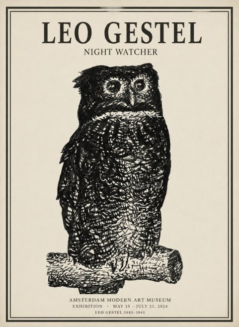 Leo Gestel Night Watcher No1 - Poszter