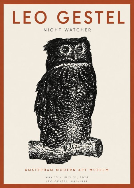 Leo Gestel Night Watcher No4 - Poszter