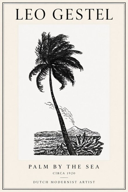 Leo Gestel Palm by the Sea No1 - Poszter