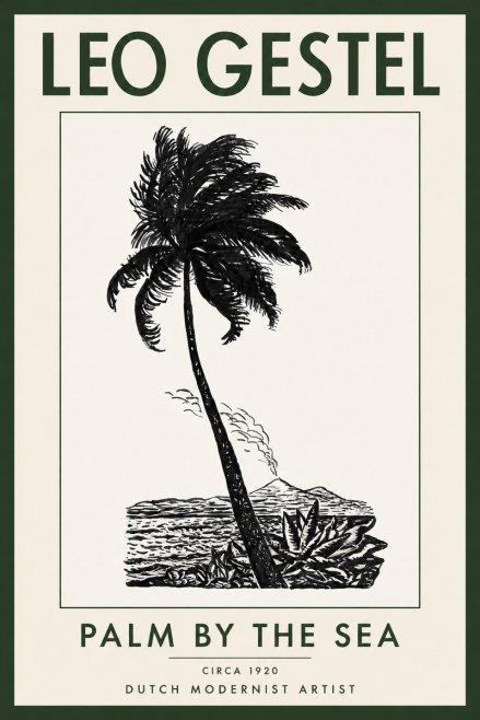 Leo Gestel Palm by the Sea No2 - Poszter