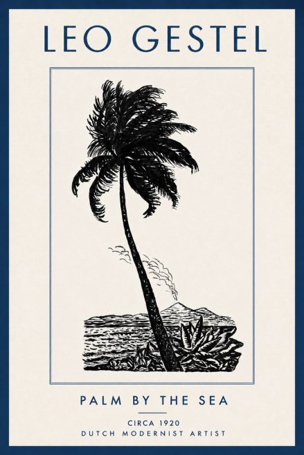 Leo Gestel Palm by the Sea No3 - Poszter