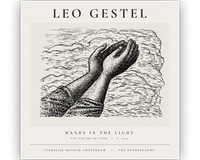 Leo Gestel Hands in the Light No1 - Poszter