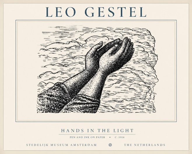 Leo Gestel Hands in the Light No3 - Poszter