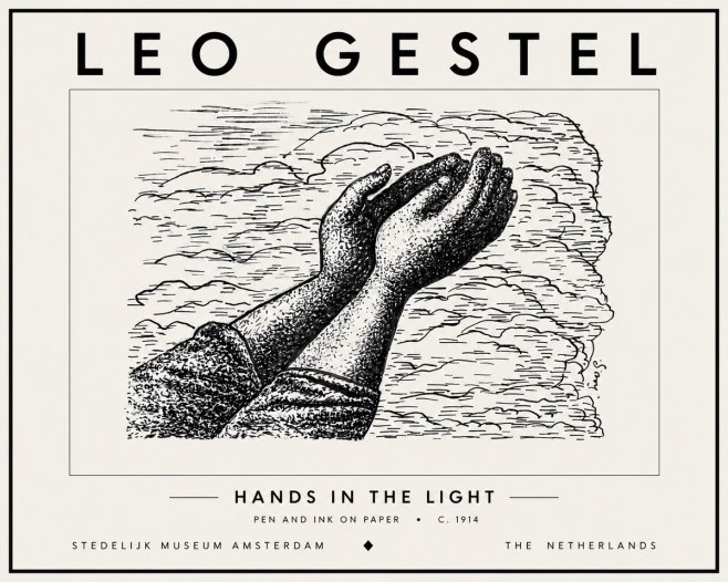 Leo Gestel Hands in the Light No6 - Poszter