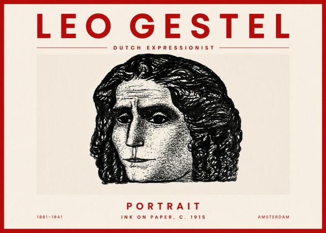 Leo Gestel Portrait No5 - Poszter
