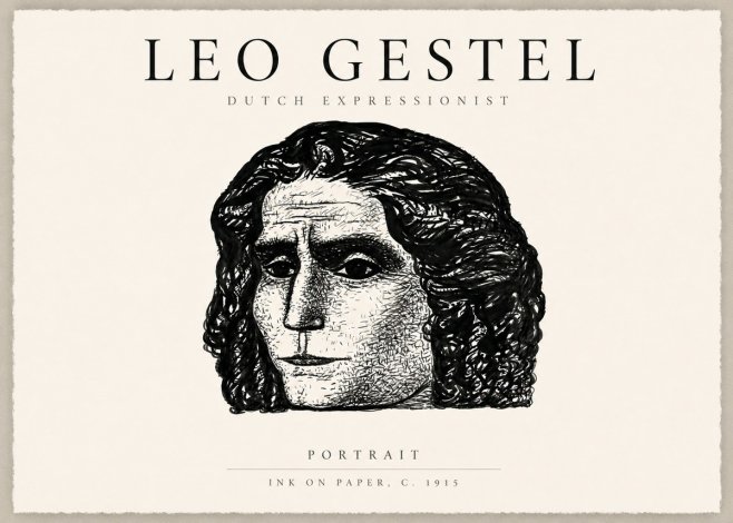 Leo Gestel Portrait No6 - Poszter