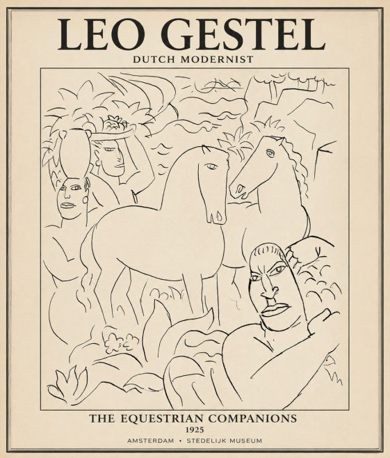 Leo Gestel The Equestrian Companions No1 - Poszter