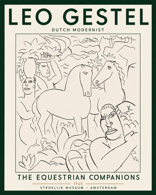Leo Gestel The Equestrian Companions No5 - Poszter