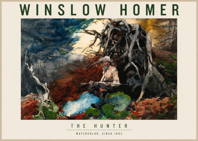 Winslow Homer The Hunter No5 - Poszter