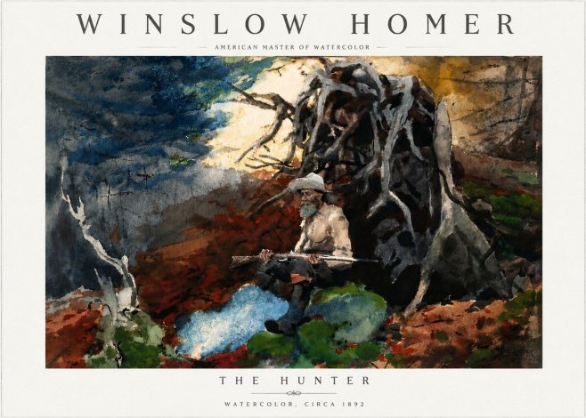 Winslow Homer The Hunter No6 - Poszter