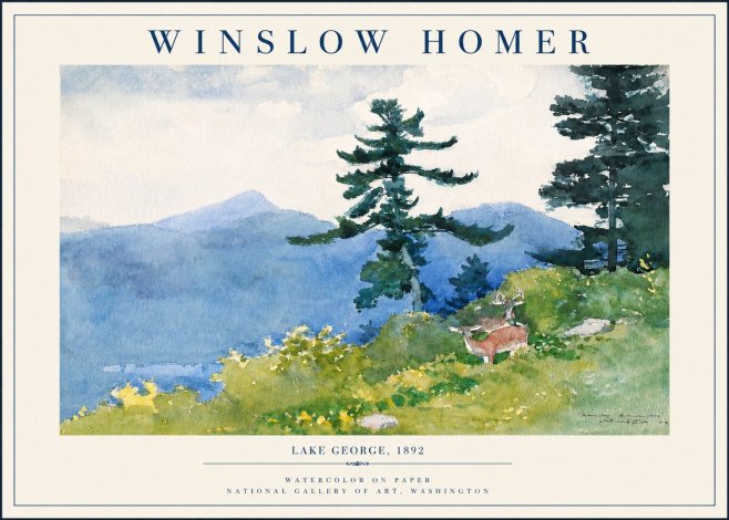 Winslow Homer Lake George, 1892 No3 - Poszter