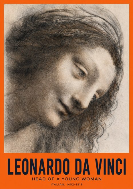 Leonardo da Vinci Head of a Young Woman I No2 - Poszter