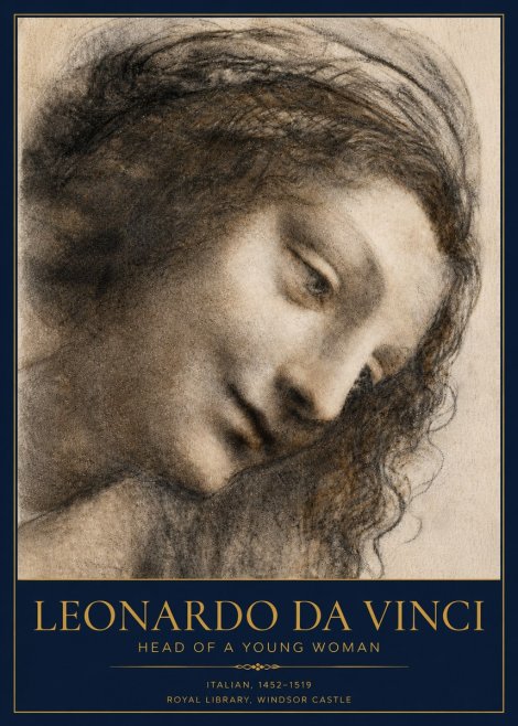 Leonardo da Vinci Head of a Young Woman I No4 - Poszter
