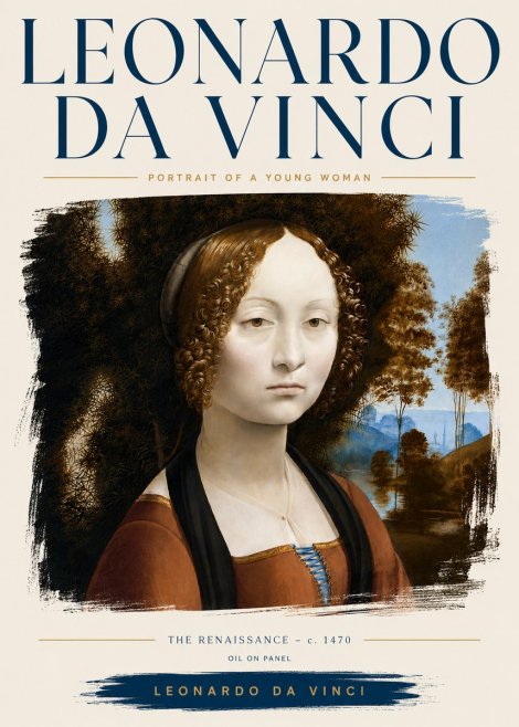 Leonardo da Vinci Portrait of a Young Woman I No6 - Poszter
