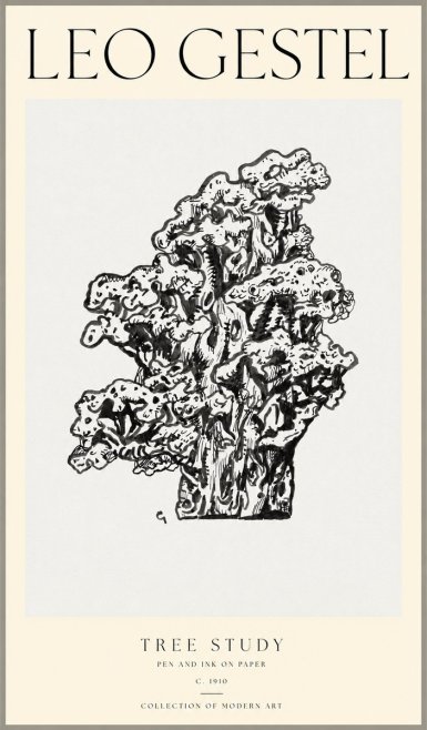 Leo Gestel Tree Study No1 - Poszter