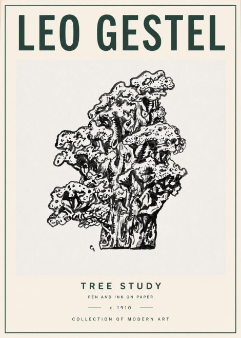 Leo Gestel Tree Study No4 - Poszter