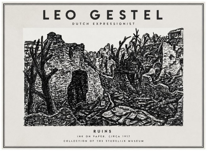 Leo Gestel Ruins No1 - Poszter