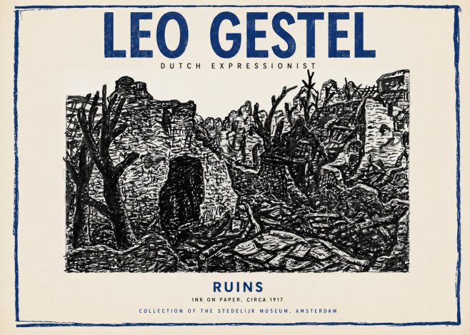 Leo Gestel Ruins No3 - Poszter